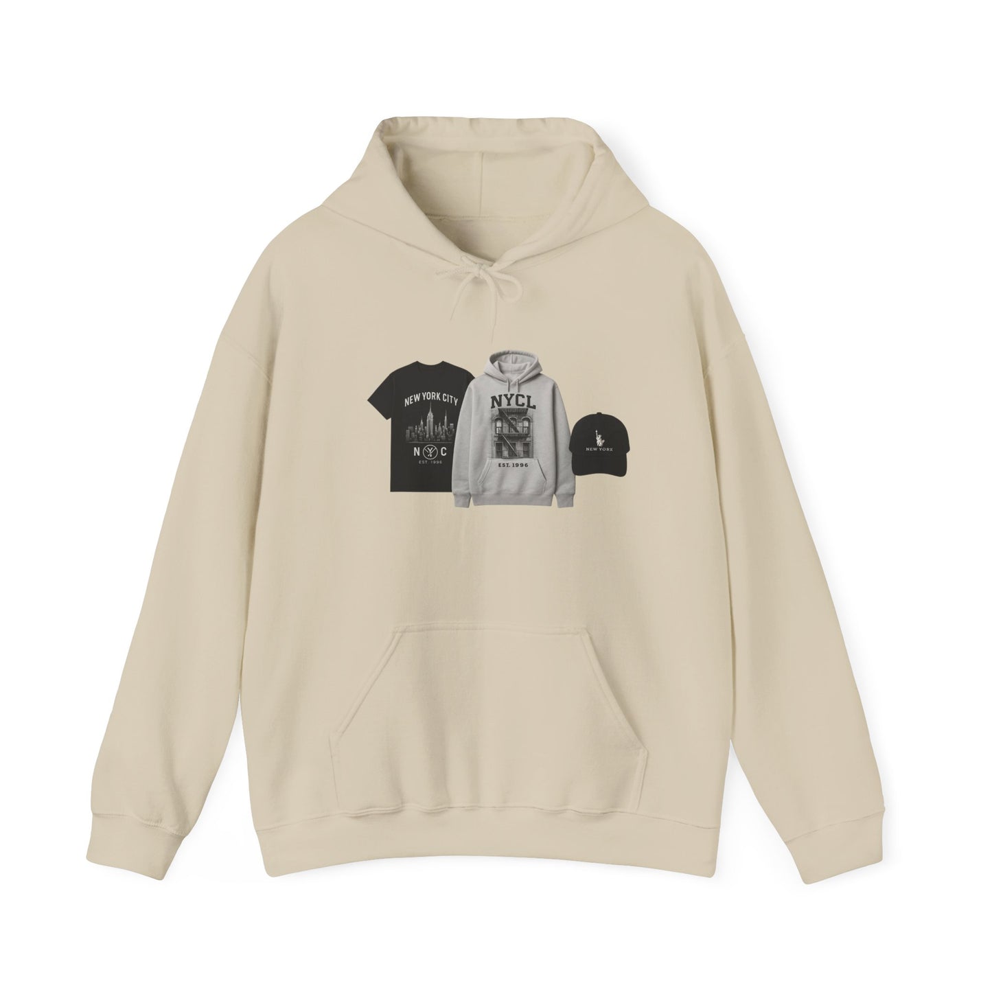 NYC Vintage Crew Hoodie — New York City Retro Graphic Hoodie