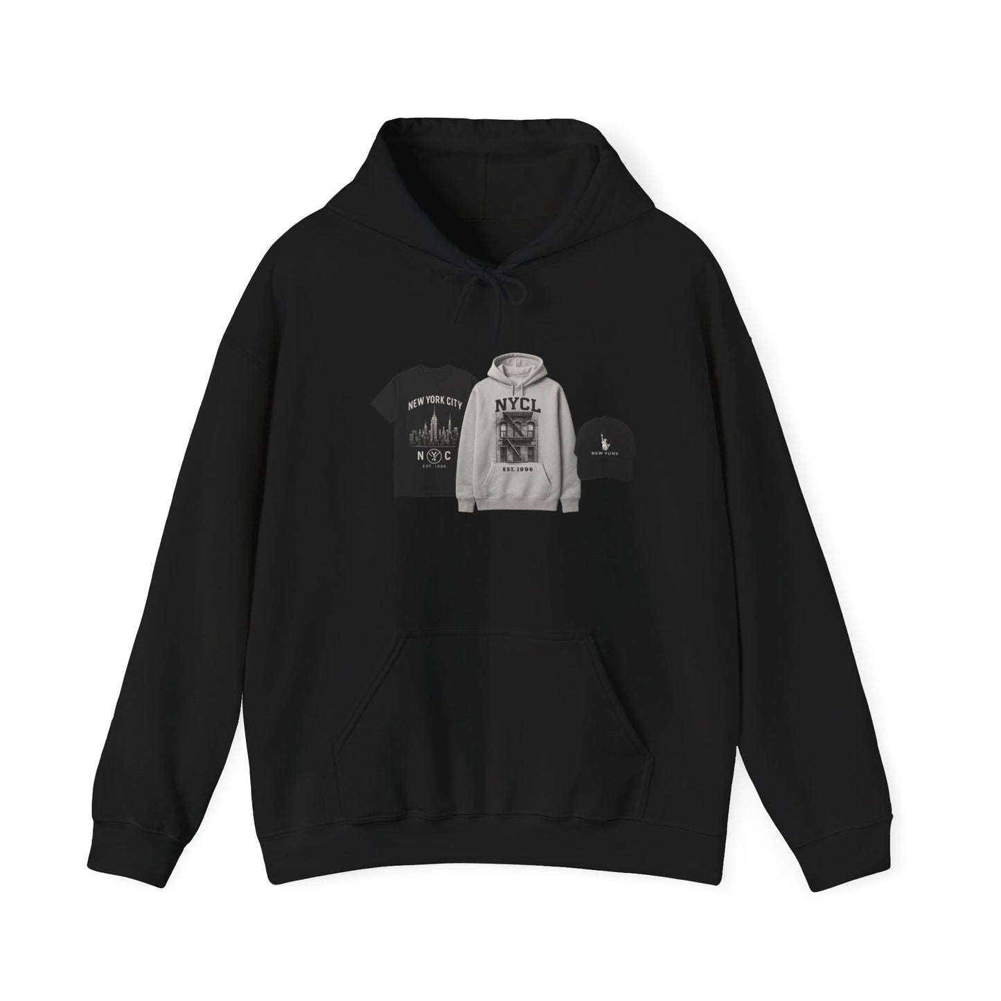 NYC Vintage Crew Hoodie — New York City Retro Graphic Hoodie