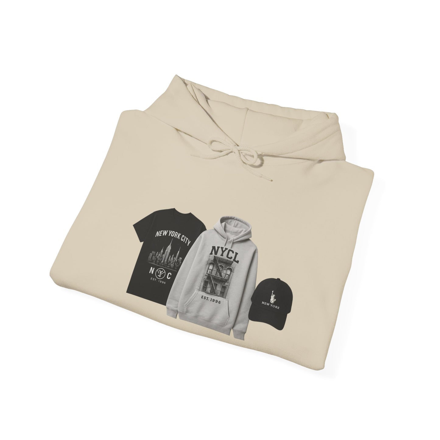 NYC Vintage Crew Hoodie — New York City Retro Graphic Hoodie